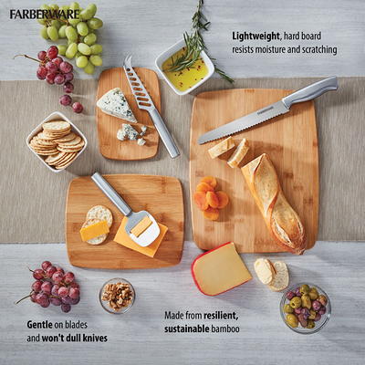 Farberware 3-Piece Wood Cutting Board Set, Reversible Chopping Boards for  Meal Prep and Serving, Charcuterie Boards, Wooden Cutting Boards with