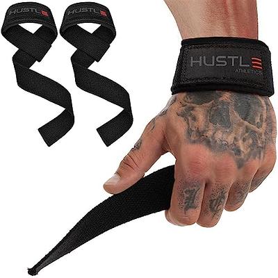 Hustle Lifting Straps Gym Wrist Wraps - The Best 24 Cotton Wrist Straps  for Weightlifting to Support