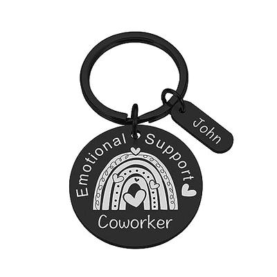 Shein Corporate Gift Coworker Appreciation Keychain Gift Inspirational Keychain for Colleagues Work Bestie Leaving Gifts for Men