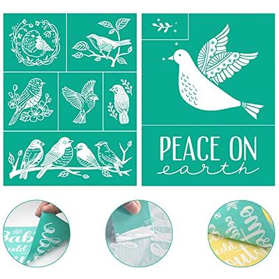 BOOLOOEN Silk Screen Stencils,Reusable Screen Stencils Chalk Stencil  Transfer Washable Mesh Stencil for Wood Fabric DIY Home Decor 2pcs Set  8.5x11inch (Peace Dove) - Yahoo Shopping