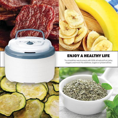 Elite Gourmet EFD319DKG Food Dehydrator, 5 BPA-Free 11.4 Trays Adjustable  Temperature Controls 