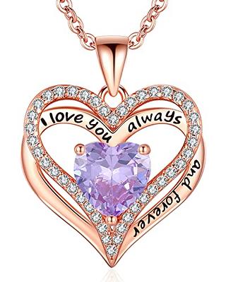 LOUISA SECRET Birthstone Heart Necklaces for Women, 18k Gold Plated and 925  Sterling Silver Infinity Forever Love Pendant Necklaces, Birthday  Anniversary Jewelry Gift for Her Mama Wife Mom - Yahoo Shopping