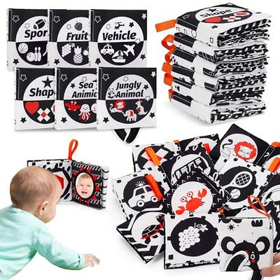 SAMMAS 3 Pcs Black and White High Contrast Baby Toys 0-6 Months for  Newborn, Babies Sensory Soft Book for Early Education, Infant Tummy Time  Cloth Book Toys, Montessori Toys for Babies - Yahoo Shopping