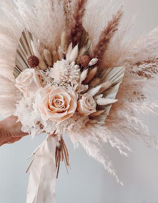 Dried Flower Bridal Bouquet  Wedding Dried Flower Arrangement