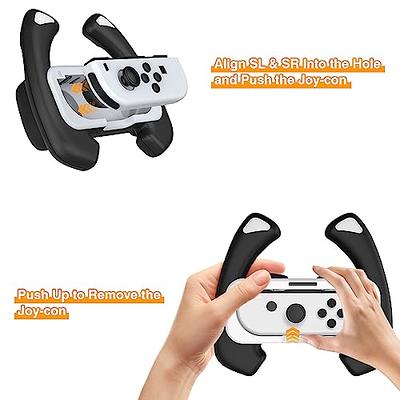 Wiilkac Steering Wheel Controller for Nintendo Switch & Switch OLED, Racing  Games Removable Accessories Joy Con Controller Grip for Mario Kart, Pack of  2, Black Combo - Yahoo Shopping