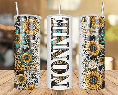 Sunflower Cowprint 40 OZ Stanley Quencher H2.0 Travel Tumbler With