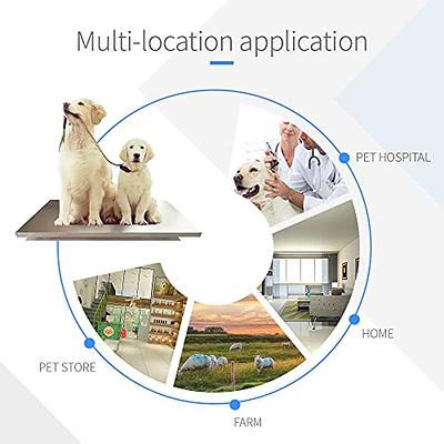 Digital Pet Scale,Kitchen Food Scale with LCD,33 lb/15 kg Small Animal  Scale,Portable Mutifunctional Electronic Scale with Measure Tape,Locator,15