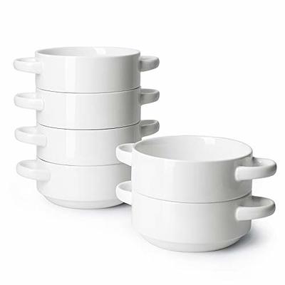 Sweese Porcelain Mugs Set, 15 Ounce Large Handle Mugs, Set of 6