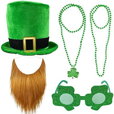 2 Leprechaun Hat And Beard Sets St Patricks Day Green