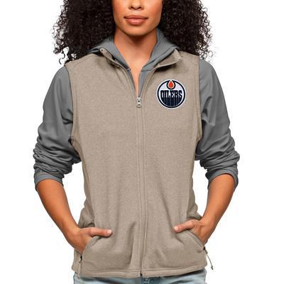 Women's Antigua Black Houston Oilers Throwback Logo Generation Full-Zip Jacket