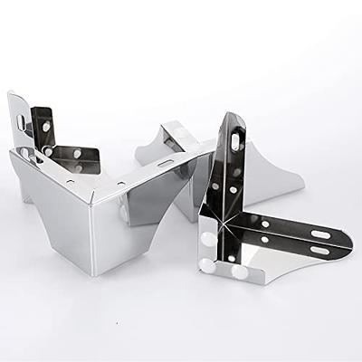 4PCS Black / Silver Metal Furniture Legs, Modern Coffee Sofa Feet