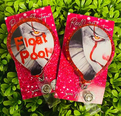 Float Pool It Clown Acrylic Badge Holder-Badge Reel-Retractable Clip-Bling  Badge-Nurse Badge-Cute Nurse Badge-Name Tag-student Id - Yahoo Shopping