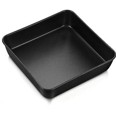 E-far 9 Inch Square Cake Pan with lid, 9x9 Baking Brownie Pans Stainless  Steel Bakeware Set of 2, Non-toxic & Healthy, Easy Clean & Dishwasher Safe  