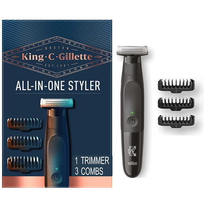 King C. Gillette Men's All-In-One Styler Cordless Electric Stubble Trimmer  with 4D Blade - Yahoo Shopping