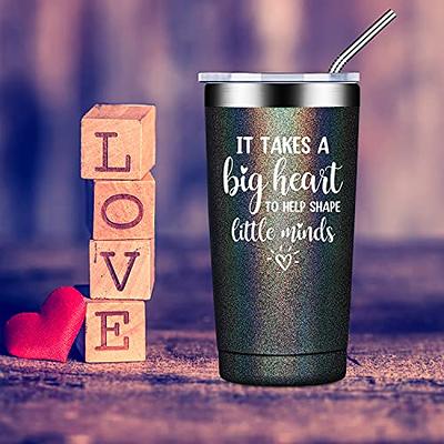 A Big Heart - Personalized Tumbler Cup - Birthday Gift For Teacher  Colleague Student