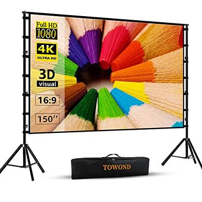 .com: HYZ Projector Screen and Stand, 60 inch Rear Front