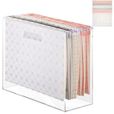 Qilery 12 Pcs Clear A4 File Box Plastic Document Storage Case