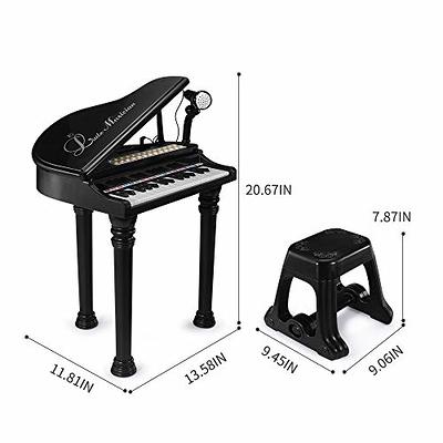 Love&Mini Piano Toy Keyboard Black 31 Keys for Age 2+ Year Old