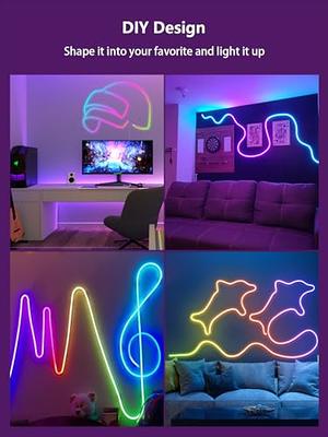 MMEEVT Neon Srtip Light, 20ft/6M RGB+IC Dream Color Dynamic LED Rope Lights,  Bluetooth APP Control, Music Sync, Flexible Cuttable DIY Design Neon Lights  for Indoor Ambience Decor - Yahoo Shopping