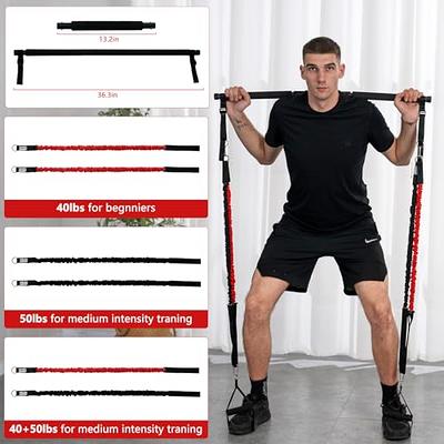 Pilates Stick Bar for Women & Men, All-in-one Training Equipment Pilates kit  for Home Gym Workout Fitness Exercise 
