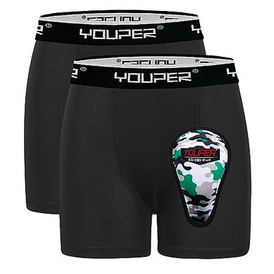 Youper Boys Compression Brief with Soft Protective Athletic Cup, Youth  Underwear for Baseball, Football, Hockey, Lacrosse