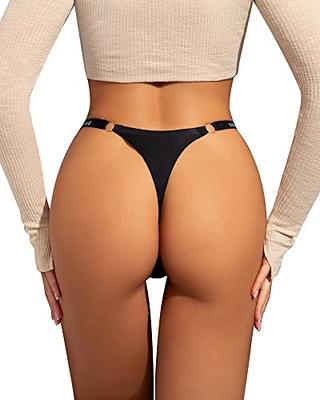 DEANGELMON Seamless Thongs for Women No Show Thong Underwear Women  Comfortable M