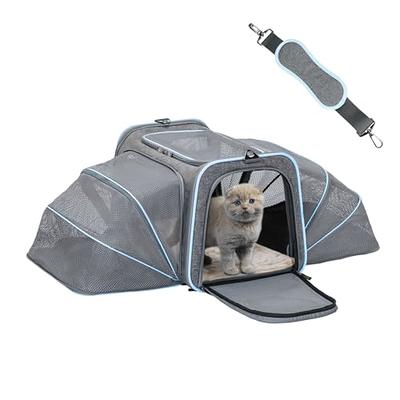 Petsfit Expandable Cat Carriers Airline Approved, 16x10x9 Small