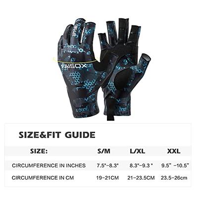 FAISOX Fishing Gloves Sun Protection Fingerless Glove Men & Women