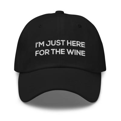 I'm Just Here For The Wine Cute Baseball Hats Women's Embroidered