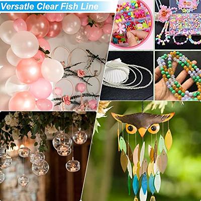 Clear Fishing Wire,755FT Monofilament Fishing Line,Clear String for Hanging,Strong Clear Wire Invisible Nylon Thread for Hanging Balloon,Garland