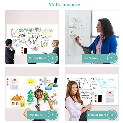 Magnetic Whiteboard Contact Paper, 39 x 18” Magnetic Wallpaper Magnetic  Dry Erase Board Sticker Set for School Kitchen Office Home