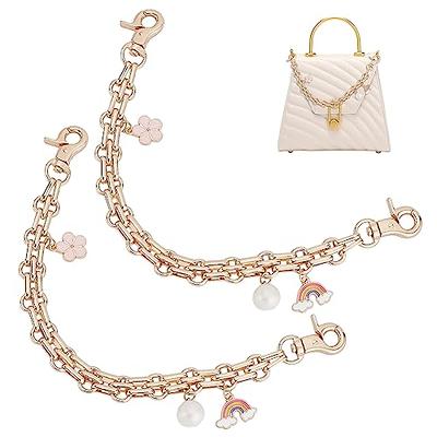 COHEALI 2pcs Bag Hand Chain Purse Handles Beaded Purse Chain Purse Chains  for Handbags Shoulder Bag Chain Purse Chain Strap Purse Extender Gold Purse