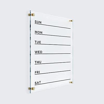 Acrylic Family Planner, Dry Erase Monthly Calendar