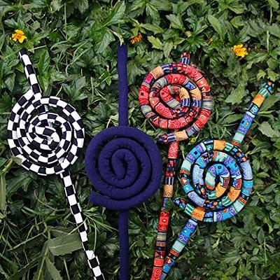 Spiral Lock Hair Tie Dreadlock Accessory Dreadlock Ponytail Holder Bendable  Hair Ties for women and men 25 Inch Colorful Curly Hair Holder With