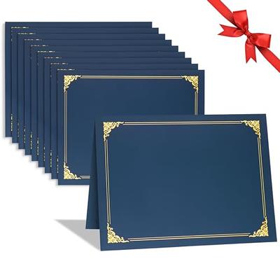 Gold Foiled Metallic Border Award Certificate Sheets, Printer Compatible (11 x 8.5 in, 50 Pack)