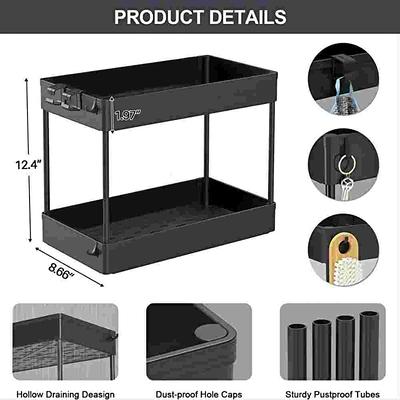 Dyiom Shower Caddy Shelf with 11 Hooks, Shower Rack for Hanging