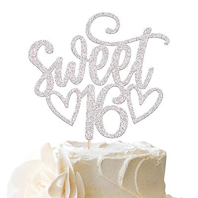 Personalized Sweet 16 Cake Topper Style 1 - Sugar Crush Co.
