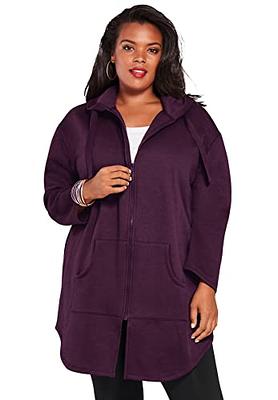 Shop For Women's Plus Size Fleece Zip-Up Hoodie