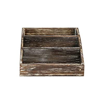 Besti Rustic Vanity Organizer for Cosmetics, Makeup, and Bathroom  Accessories, Wooden Farmhouse Storage Box with 3 Drawers, Vintage  Countertop