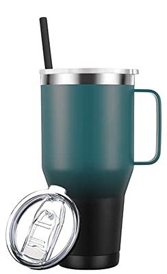 40oz Coffee Mug Tumbler with Handle.Insulated Travel Mug with Lid and  Straw.Stainless Steel Double Wall Vacuum Leak Proof Coffee Cup Tumbler.Keeps  Drinks Cold or Hot. - Yahoo Shopping