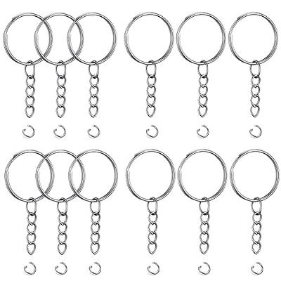 Sasylvia 100 Pcs Keychain Rings with Chain Key Chain Making Kit Include Split  Key Ring with Chain, Open Jump Rings, Lobster Clasp, Keychain Ring for  Crafts Jewelry Making Supplies, Silver - Yahoo Shopping