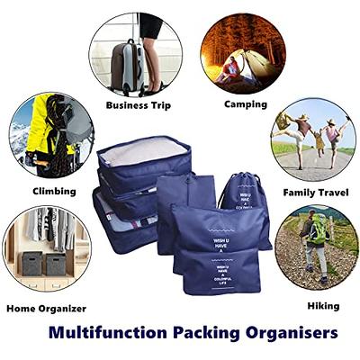 Gbateri 6 Pack Packing Cubes for Suitcases - Compression Luggage