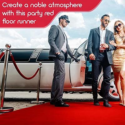 20 x 2.3 Ft Neoprene Red Carpet Runner Reusable Red Plastic Floor Runner  Non-Slip Rubber