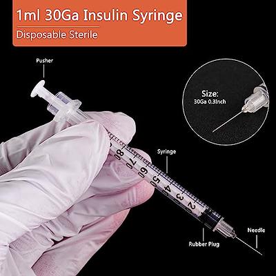 1ml 29Ga 13mm/0.5Inch Syringe with Needle, Disposable Individual Package of  20 - Yahoo Shopping