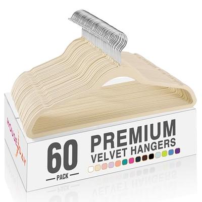 Flysums Velvet Hangers 50 Pack, Heavy Duty Gray Hangers for Coats