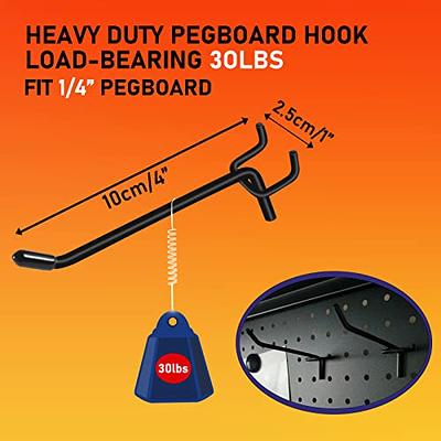 60 Pack 1/4 Pegboard J Hooks Metal J Hooks 1/4 Pegboard Attachments Hooks  Peg