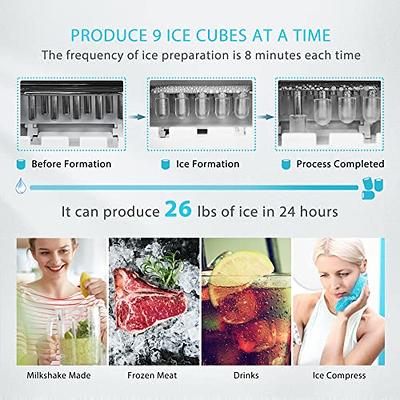 VIVOHOME 27lbs/Day Electric Portable Ice Cube Maker with Hand