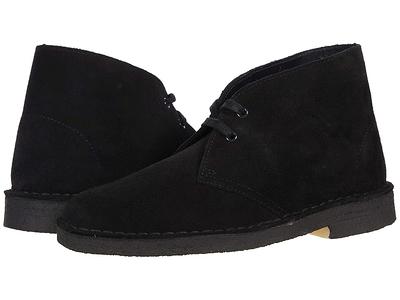 Clarks Desert Boot (Black Suede Women's Boots - Yahoo Shopping