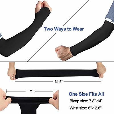 Cooling Arms Sleeves Compression Sleeve with Thumb Hole UV Sun Protective  Arm Cover for Gardening Outdoor