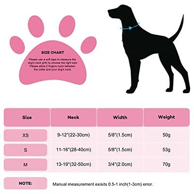 Girl Dog Collar for Medium Dogs,Cute Sparkle Nylon,Pink Dog Collar for  Large Small Dogs,Female Dog Collar with Quick Release Buckle,Pet Soft Collar  